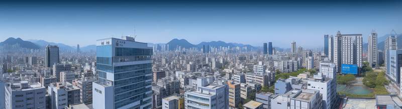 蓝色超广角拍摄城市全景摄影背景,高清,摄影图,摄影图片,图片大全,摄影图免费下载